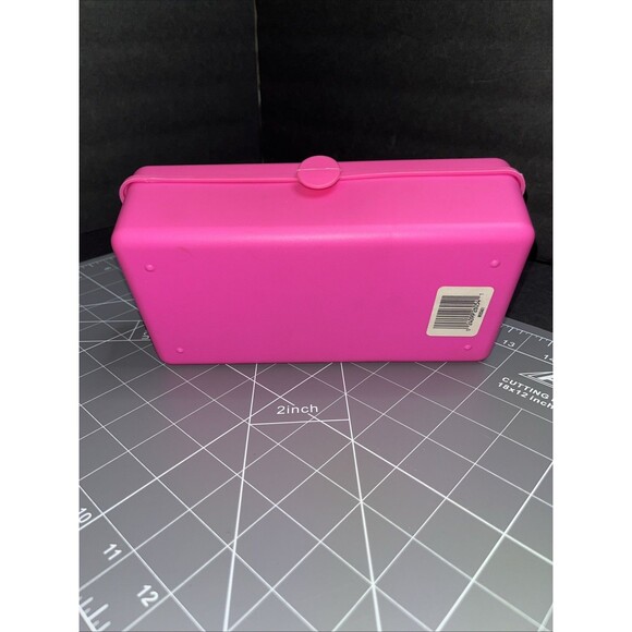 Vintage Y2K 2605 Mini Caboodles Makeup Case Organizer Pink Small 8x4 With Mirror - Picture 5 of 9